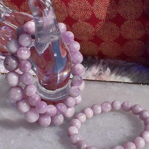 Kunzite Crystal/Stone Bead Bracelet approx. 191 CTW